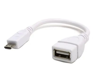 Produktbild von USB 2.0 Hi-Speed OTG Adapterkabel, A-Buchse - Micro B-Stecker 0,15m weiß