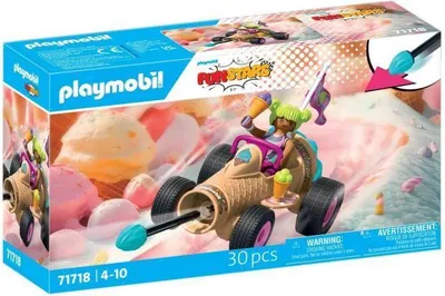 Produktbild von PLAYMOBIL Funstars Eiswagen, 30 Teile, Bauset ab 4 Jahren, PLAYMOBIL 71718