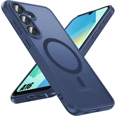 Image de Coque pour Samsung Galaxy A16 4G/5G avec Protection Caméra Anti-Rayures Intégrée - Bleu Marine