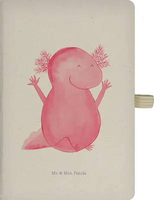 Produktbild von Mr. & Mrs. Panda Skizzenbuch Axolotl Hurra - Transparent - Geschenk, Skizzenheft, Kladde, Journal, Adressbuch, Lurche, Zufriedenheit, Fröhlich, notizbuch, Tagebuch