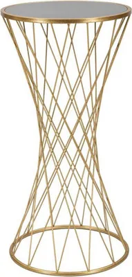 Produktbild von Dmora Couchtisch Berceto 40x40x80h cm gold Zeitschriftenablage