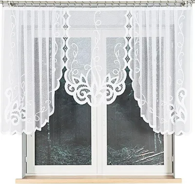 Image de MARKIZETA Rideau 300x120 Ewelina blanc jacquard fini 019312/FBL/001/300120/1