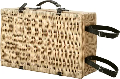 Produktbild von Picknickkorb aus Weidenholz Picknickkoffer für 4 Personen mit Isoliert Kühlfach Picknickdecke Besteck Set, Picknick Set Komplettset für Camping Strand Weihnachten Naturholz |
