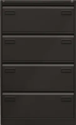 Produktbild von Hängeregistraturschrank, doppelbahnig, 4 Hängeregistraturen, schwarz