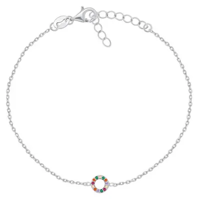 Immagine prodotto di Affascinante bracciale in argento con zirconi colorati BRC17WRBW