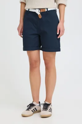 Produktbild von Oxmo OXChakira Damen Chino Shorts Kurze Hose Baumwollmischung Regular Fit