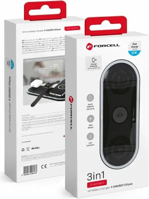Obrázek produktu pro Forcell 5903396208133, Vnitřní, USB, Bezdrátové nabíjení, Černá