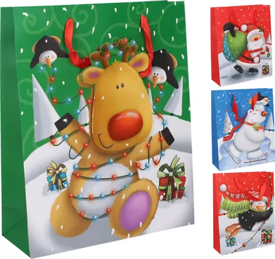 Produktbild von Geschenktüte L 39x30x12 cm Weihnachten