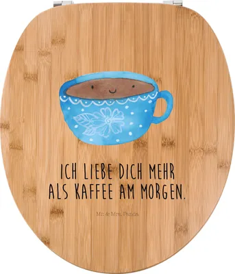 Produktbild von Mr. & Mrs. Panda WC Brille Kaffee Tasse - Transparent - Geschenk, Genuss, Klositz, Toilettenbrille, WC-Sitz, Lustige Sprüche, Motiv Toilettendeckel, Liebe, Sitz