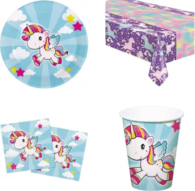 Obrázek produktu pro Dětská narozeninová sada Jednorožec - Unicorn - 10 osob
