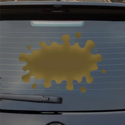 Produktbild von Heckscheibenaufkleber Farbkleks Splash Auto-Aufkleber 55x38 cm Gold Auto Aufkleber Sticker