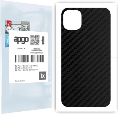 Produktbild von apgo Rückseite Schutzfolie für Apple iPhone 11 -  Hinten Schutzfolie Carbon, Rückseite Folie schützt vor Kratzern und Fingerabdrücken