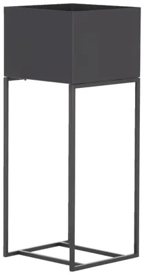Produktbild von Blumensäule FINA, modernes Design, Metall Schwarz, 25x65 cm, pulverbeschichtet, für Innen- & Außenbereich