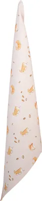 Produktbild von Clayre & Eef Geschirrtuch 50x70 cm Beige Baumwolle Croissant und Kaffee