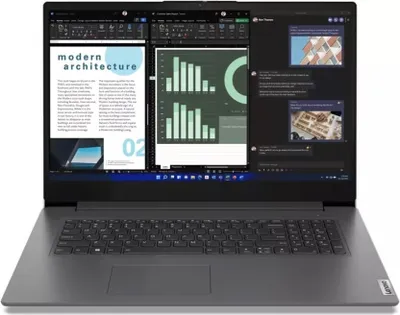 Obrázok produktu pre Lenovo V17 G4 IRU 83A2 - konštrukcia so 180° pántom - Intel U-Series U300 / 1,2 GHz - bez operačného systému - UHD Graphics - 8 GB RAM - 256 GB SSD TLC - 43,9 cm (17,3")