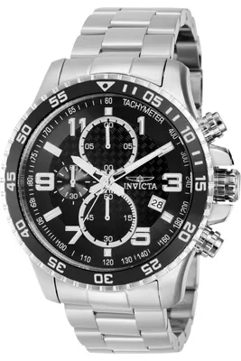 Obrázok produktu pre Invicta Specialty 37146 Pánske Hodinky - Quartz Hnutie - Nerezová Oceľ s Čiernym Ciferníkom - 45 mm