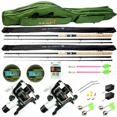 Obrázok produktu pre Angelset FL Strong Carp 2x Feeder, 330 cm, vrátane navijakov a transportného vaku 130 cm