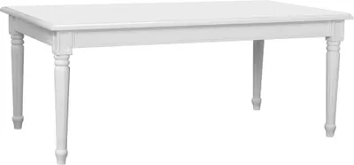 Image de Amaretta Table de salle à manger 100x180/280, 2 extensions inclues, vieux blanc, vintage patiné.