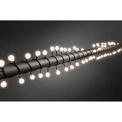 Zdjęcie produktu dla Konstsmide - LED Globelichterkette, duże okrągłe diody, 80 ciepłych białych diod, transformator zewnętrzny 24V, czarny kabel; 3696-107