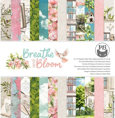 Image de Jeu de papiers pour scrapbooking 30x30 - P13 - Breathe and Bloom
