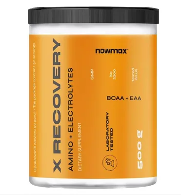Produktbild von nowmax® X Recovery 500 g Zitrone – EAA BCAA Aminosäuren & Elektrolyte