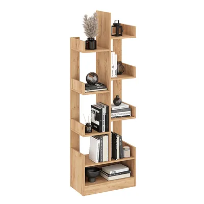 Produktbild von KOMTO Bücherregal in Baumform - Regal mit 9 Ebenen, Pflanzenregal, Standregal für Wohnzimmer, Kinderzimmer, Schlafzimmer, Pylos 60 x 180 x 32 cm