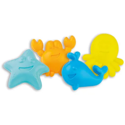 Produktbild von RAPPA Androni Sandförmchen 4 Stück - glückliche Meereswelt