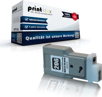 Produktbild von Kompatible Tintenpatrone für Canon imagePROGRAF IPF 6400 imagePROGRAF IPF 6400 S imagePROGRAF IPF 6400 SE 5302B001 PFI206MBK Matt Black Matt Schwarz - Office Plus Serie