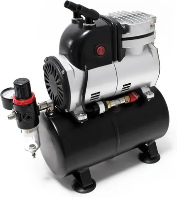 Image de Compresseur d'air pour aérographe, monocylindre, avec réservoir de 3 litres, jusqu'à 6 bars
