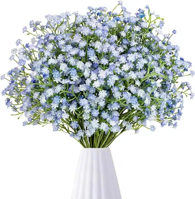 Obrázok produktu pre Umelé Gypsophila Kvety 52 cm, 6 kusov, Modré, na Svadby a Domácu Dekoráciu