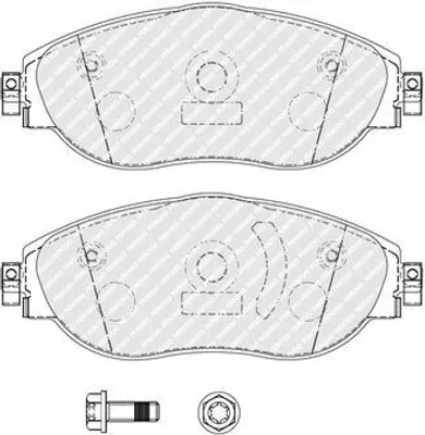 Image de FERODO FDB5380 : Kit de plaquettes de frein avant pour VW ARTEON BREAK (3H9) et pour AUDI Q3 Sportback (F3N), Q3 (F3B)