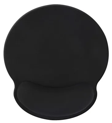 Image de Tapis de souris avec repose-poignet en mousse à mémoire de forme, antidérapant, 25x23 cm, noir