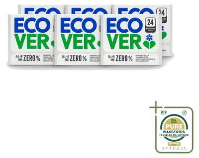 Produktbild von 6 x Ecover All-in-One Zero% Spülmaschinentabs - Vorratspackung - 6 Stücke