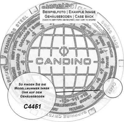 Produktbild von Candino Uhrenwelle M6003D/28 silberfarben Edelstahl C4717 C4718 C4719