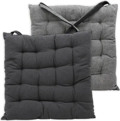 Image de Home Elements Coussin de siège gris foncé et gris clair Quantité : 1 pièce