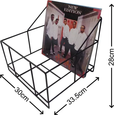 Produktbild von 12" Schallplatten Box 45° schwarz 30 x 33 x 28cm