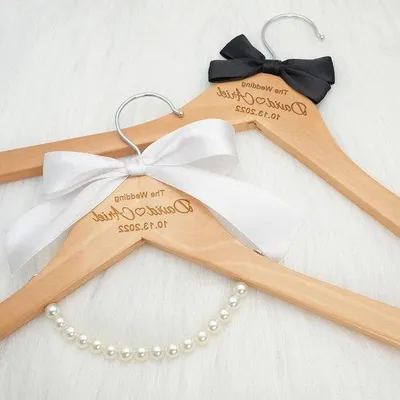 Produktbild von Persönlicher Hochzeitsanhänger - Ehehänge - Brautvorstellungskette - Einzigartige Namensschrift - Paarig - Transparent