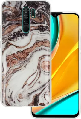 Obrázok produktu pre Silikónové trblietavé puzdro Marble pre Xiaomi Redmi 9 KP17795