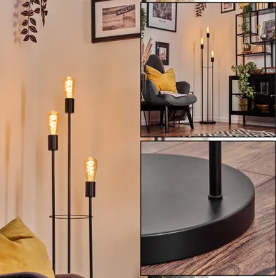 Produktbild von Carvico Stehlampe aus Metall in Schwarz im moernen Design