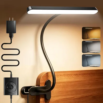 Obrázek produktu pro Stolní lampa s klipsnou, 7 W, 57 LED diod, 5 úrovní jasu