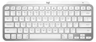 Produktbild von Logitech MX Keys Mini for Mac, Kabellos, Bluetooth, Scherenschalter, QWERTY, LED, Grau