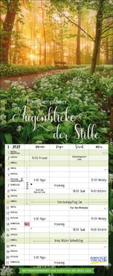 Produktbild von Korsch Familienplaner Augenblicke der Stille 2027, 19 x 46 cm, 4 Spalten, mit Ferienterminen