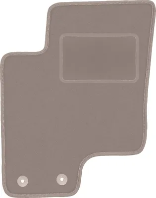 Produktbild von Fahrerfußmatte Velours beige passend für Hyundai Getz (2002-2010, Schrägheck) – mit Befestigungen – passgenau