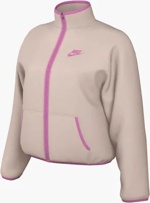 Image de Nike W Nsw Club Flc Lse Czy Trk Jkt Silt Red/Playful Pink Silt Red/Playful Pink M