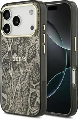 Immagine prodotto di Guess - Custodia MagSafe con motivo pitonato (GUHMP17LHIMPYGW) - iPhone 17 Pro - Marrone