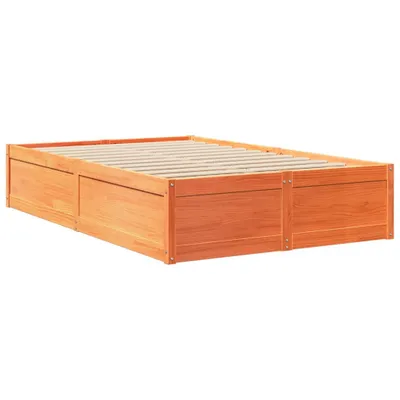 Produktbild von Massivholzbett ohne Matratze Wachsbraun 120x190 cm Kiefernholz