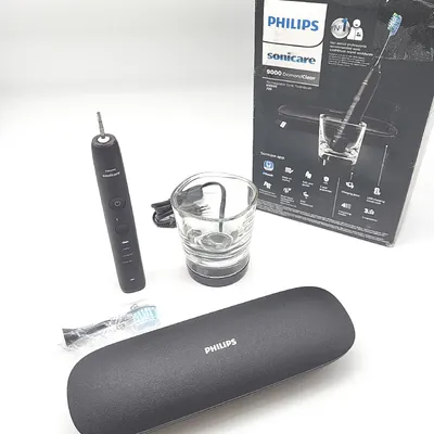 Produktbild von Philips Sonicare DiamondClean DiamondClean 9000 HX9911/09 Elektrische Schallzahnbürste mit App - Schwarz, Erwachsener, Schallzahnbürste, Normal, Puls, Sensibel, Schwarz, Wechselstrom/Batterie, Integrierte Batterie