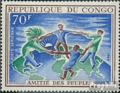 Produktbild von Briefmarken Kongo (Brazzaville) 1968 Mi 146 (kompl.Ausg.) postfrisch Völkerverständigung