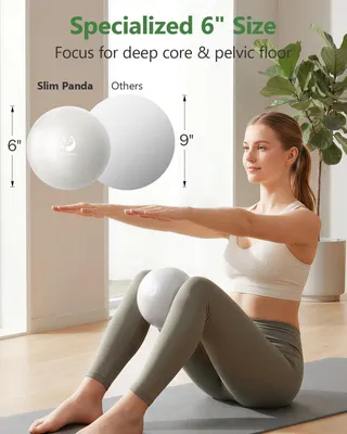 Image de Balle de gymnastique, petite, 15 cm, gonflable, pour Pilates et entraînement de l'équilibre