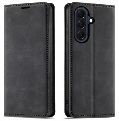 Zdjęcie produktu dla Etui Z Klapką Do Samsung A57 Zamykane Magnetyczne Skórzane + Szkło 9H